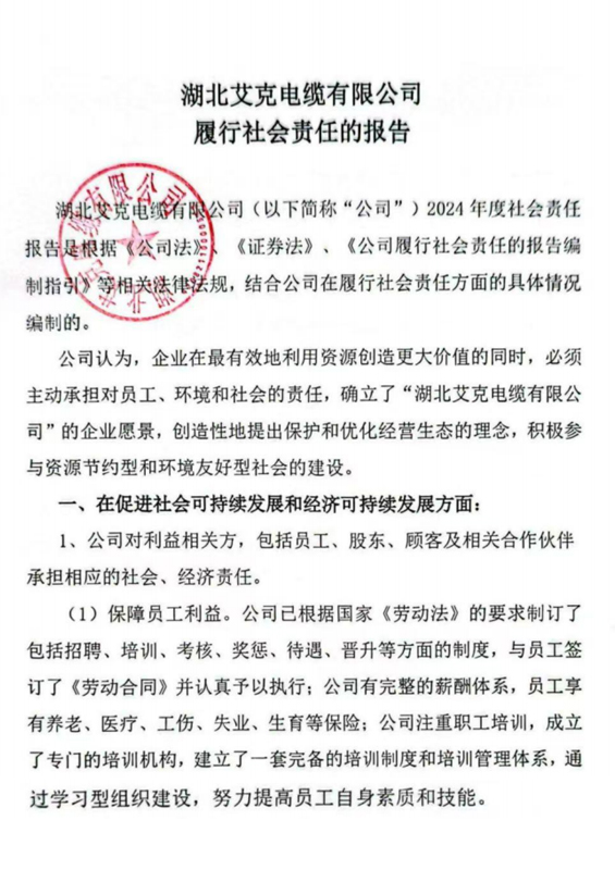 履行社會責(zé)任報(bào)告